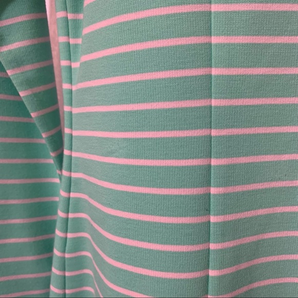 Sail to Sable Green Stripped Long Sleeve Shift Dress - Picture 6 of 7